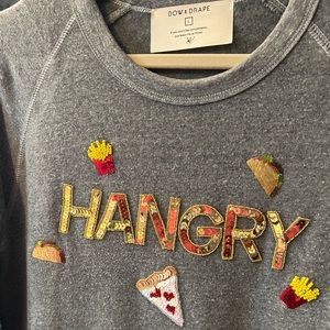 Bow and Drape sequin Hangry sweatshirt